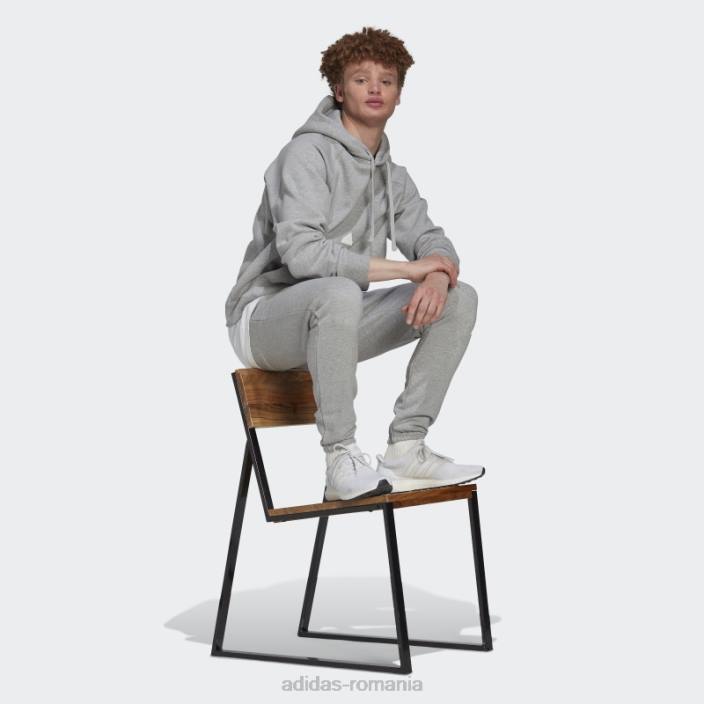 Adidas hanorac din fleece gri mediu bărbați gri mediu 2JBN14656
