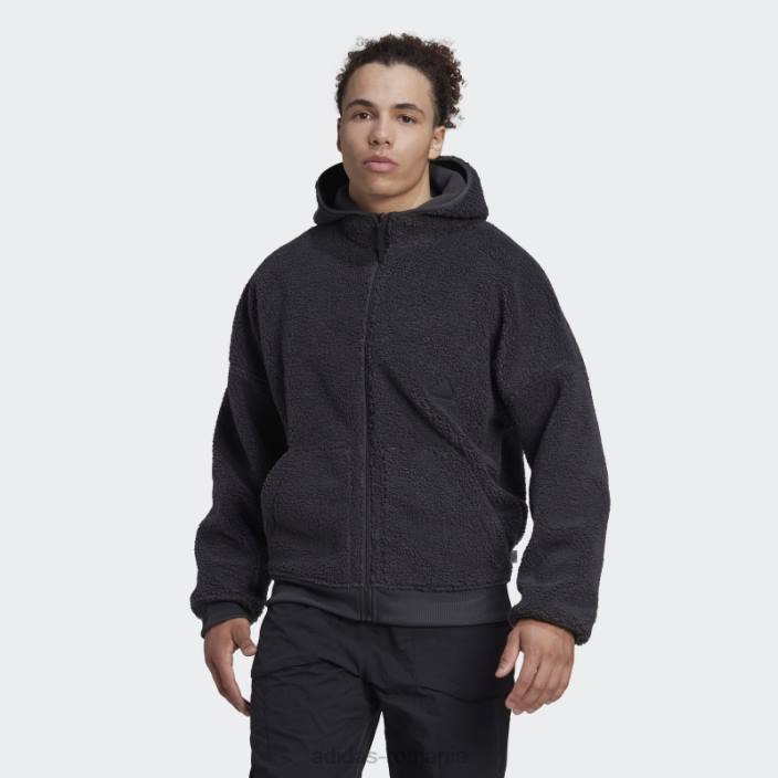 Adidas hanorac din lână, cu fermoar complet, carbon adidas bărbați carbon 2JBN14652
