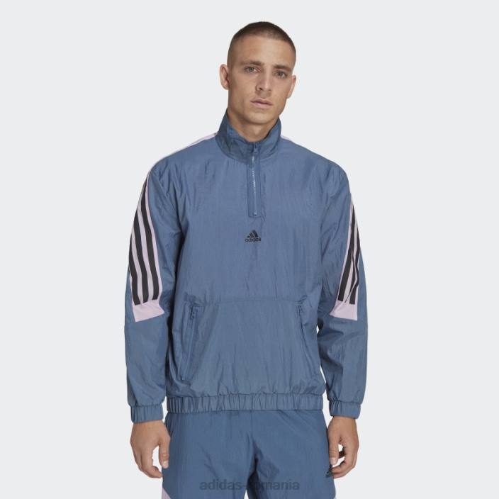 Adidas hanorac țesut cu fermoar 1/4 cu 3 dungi icoane future din oțel bărbați oţel 2JBN14969