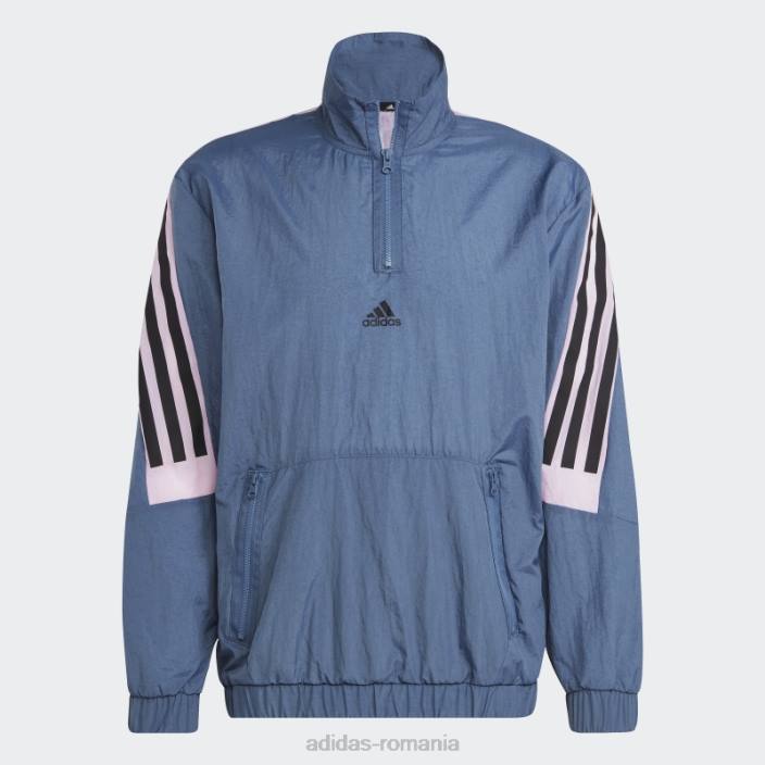 Adidas hanorac țesut cu fermoar 1/4 cu 3 dungi icoane future din oțel bărbați oţel 2JBN14969