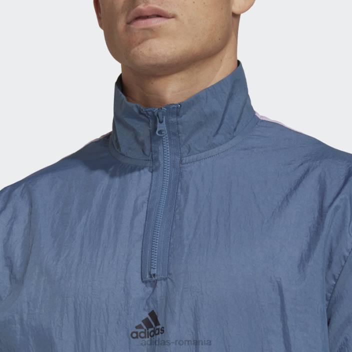 Adidas hanorac țesut cu fermoar 1/4 cu 3 dungi icoane future din oțel bărbați oţel 2JBN14969
