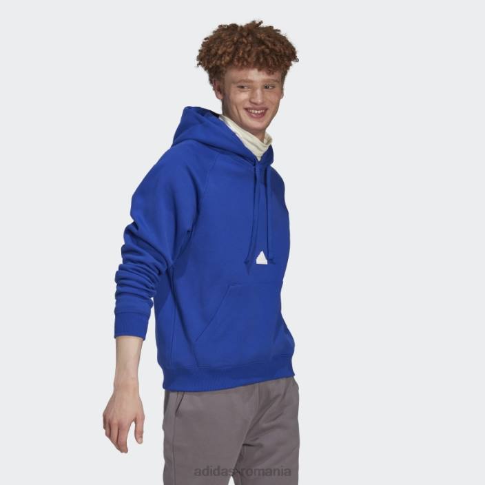 Adidas hanorac fleece albastru bărbați albastru 2JBN7279