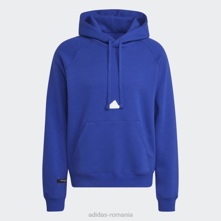 Adidas hanorac fleece albastru bărbați albastru 2JBN7279