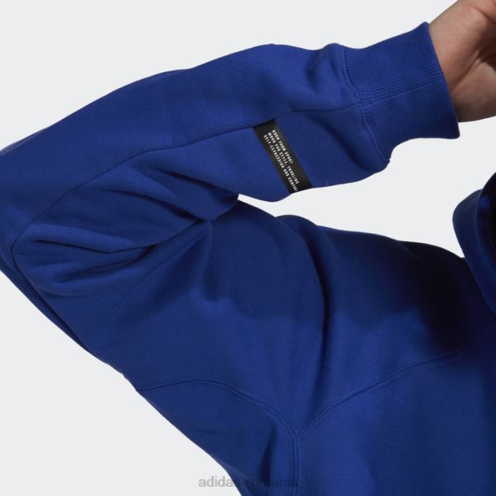 Adidas hanorac fleece albastru bărbați albastru 2JBN7279