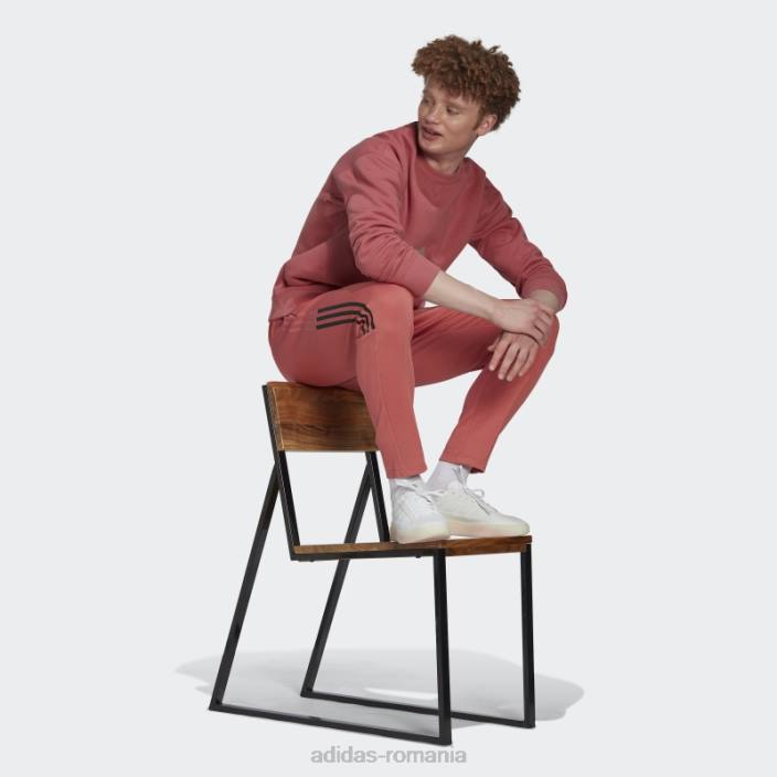 Adidas hanorac fleece crew roșu bărbați roșu 2JBN6937
