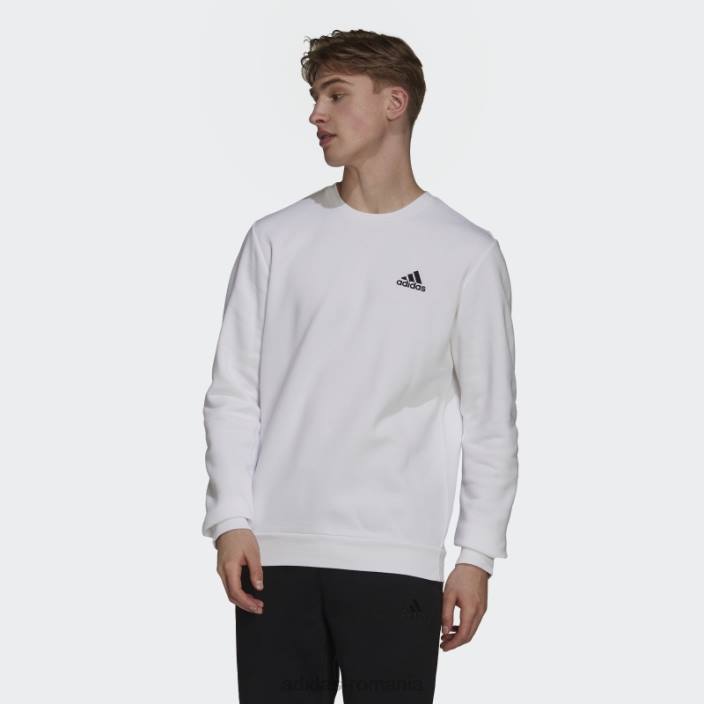 Adidas hanorac fleece essentials alb adidas bărbați alb negru 2JBN5202