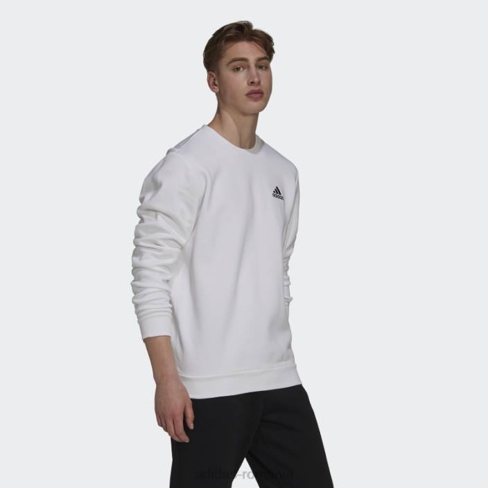 Adidas hanorac fleece essentials alb adidas bărbați alb negru 2JBN5202