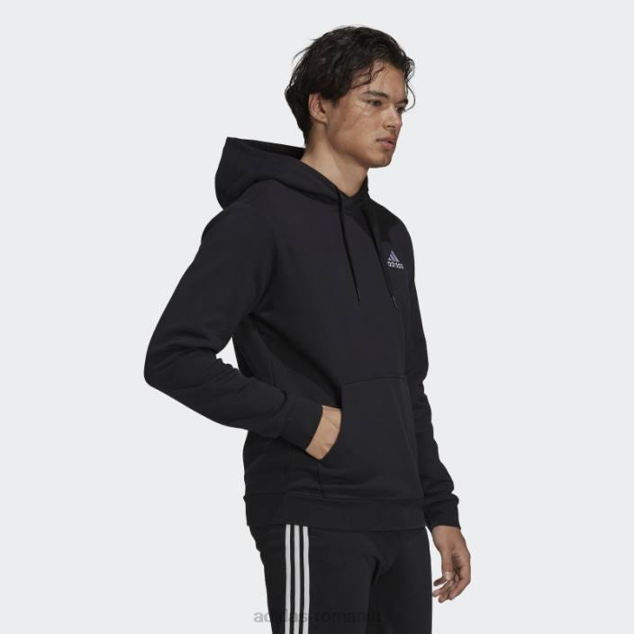 Adidas hanorac fleece essentials alb elegant bărbați alb negru 2JBN7490