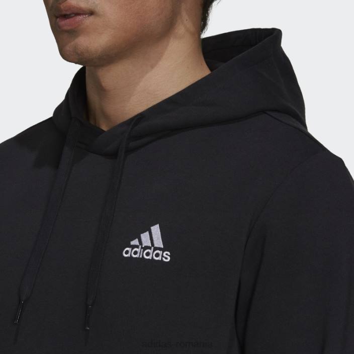 Adidas hanorac fleece essentials alb elegant bărbați alb negru 2JBN7490
