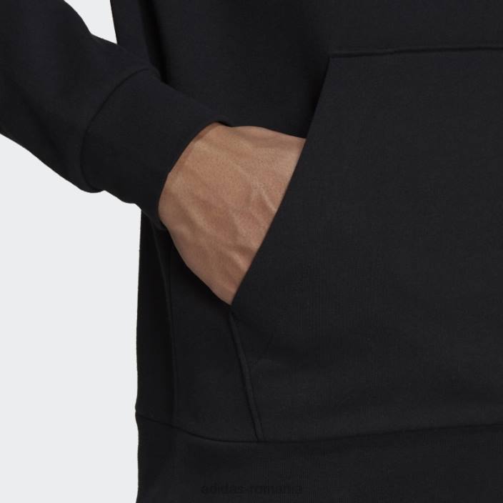 Adidas hanorac fleece essentials alb elegant bărbați alb negru 2JBN7490