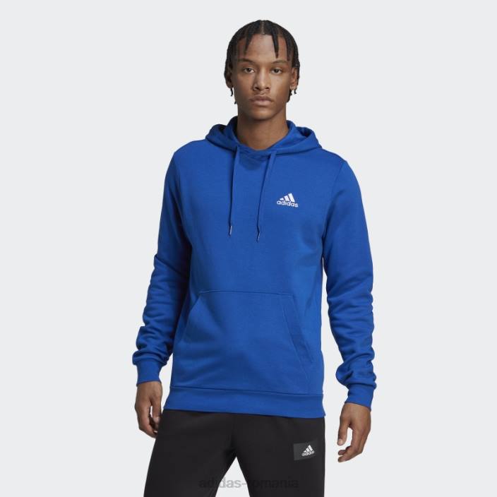 Adidas hanorac fleece essentials albastru regal bărbați albastru regal/alb 2JBN7556