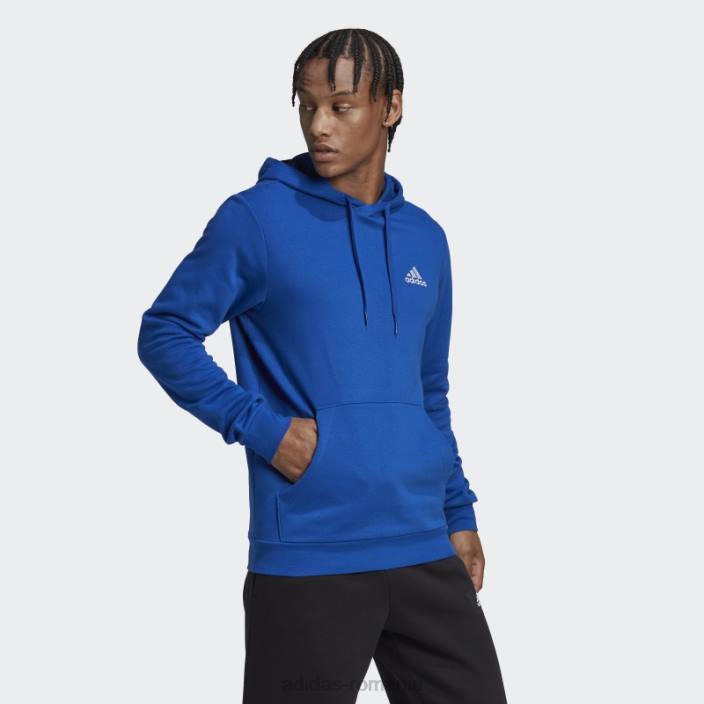Adidas hanorac fleece essentials albastru regal bărbați albastru regal/alb 2JBN7556
