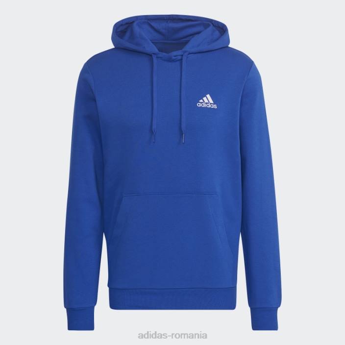 Adidas hanorac fleece essentials albastru regal bărbați albastru regal/alb 2JBN7556