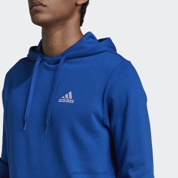 Adidas hanorac fleece essentials albastru regal bărbați albastru regal/alb 2JBN7556