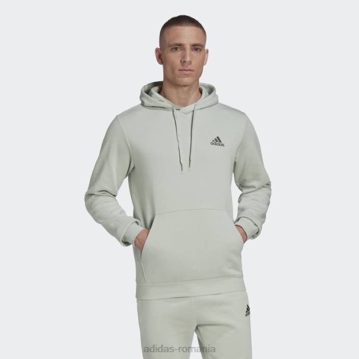 Adidas hanorac fleece essentials verde adidas bărbați oxid verde/verde 2JBN7062