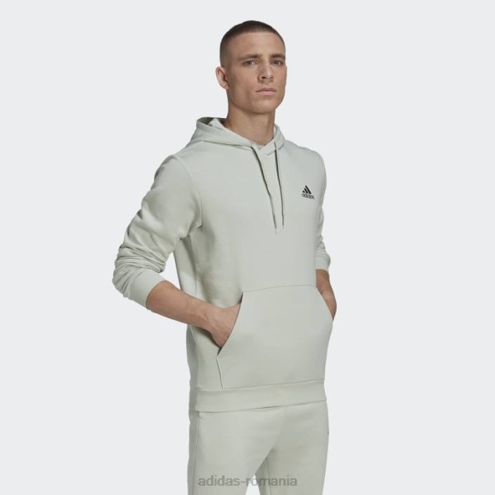 Adidas hanorac fleece essentials verde adidas bărbați oxid verde/verde 2JBN7062