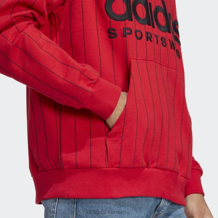 Adidas hanorac fleece pinstripe stacojiu adidas bărbați stacojiu 2JBN13842