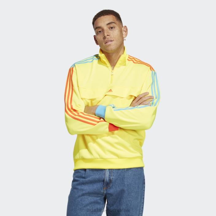 Adidas hanorac galben kidcore cu jumătate de fermoar fierbinte bărbați galben 2JBN5782