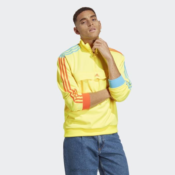 Adidas hanorac galben kidcore cu jumătate de fermoar fierbinte bărbați galben 2JBN5782