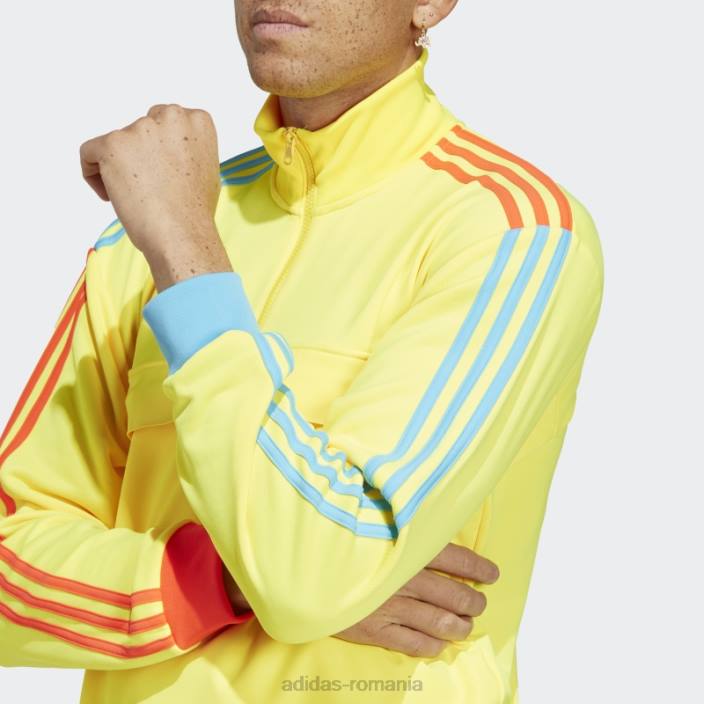 Adidas hanorac galben kidcore cu jumătate de fermoar fierbinte bărbați galben 2JBN5782