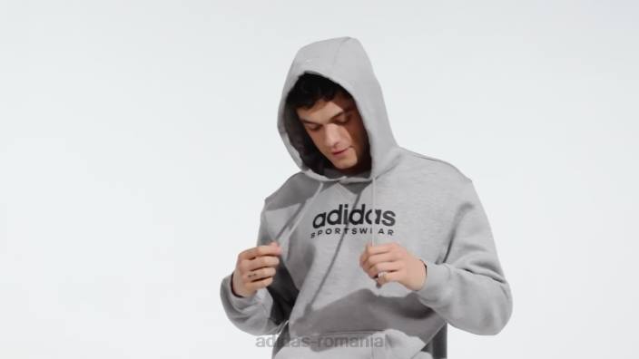 Adidas hanorac grafic all szn fleece gri mediu bărbați gri mediu 2JBN13987