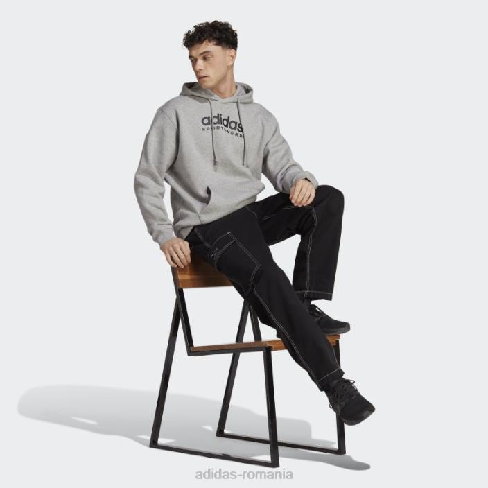 Adidas hanorac grafic all szn fleece gri mediu bărbați gri mediu 2JBN13987
