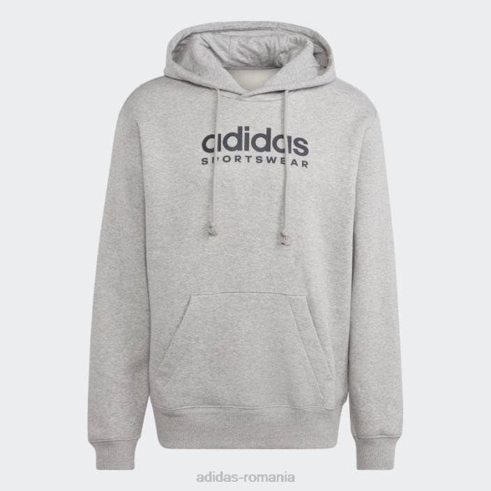 Adidas hanorac grafic all szn fleece gri mediu bărbați gri mediu 2JBN13987