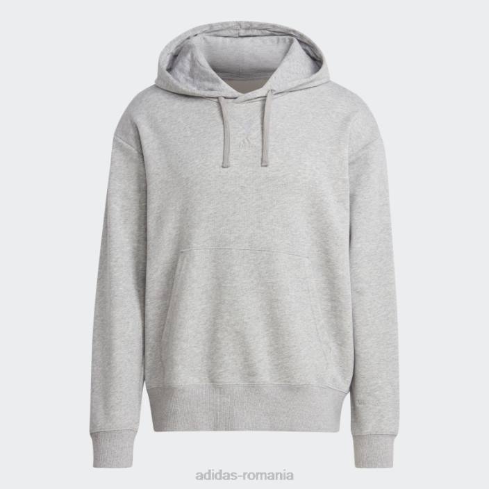 Adidas hanorac gri mediu all szn french terry bărbați gri mediu 2JBN4906