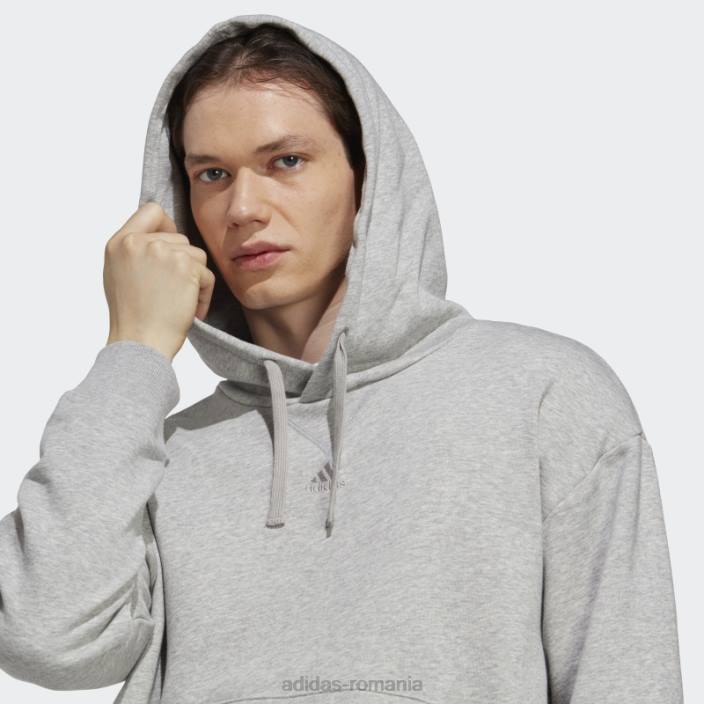 Adidas hanorac gri mediu all szn french terry bărbați gri mediu 2JBN4906