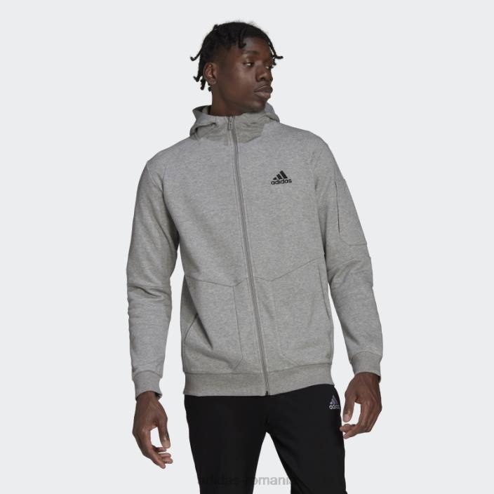 Adidas hanorac gri mediu essentials4gameday cu fermoar complet adidas bărbați gri mediu 2JBN6741