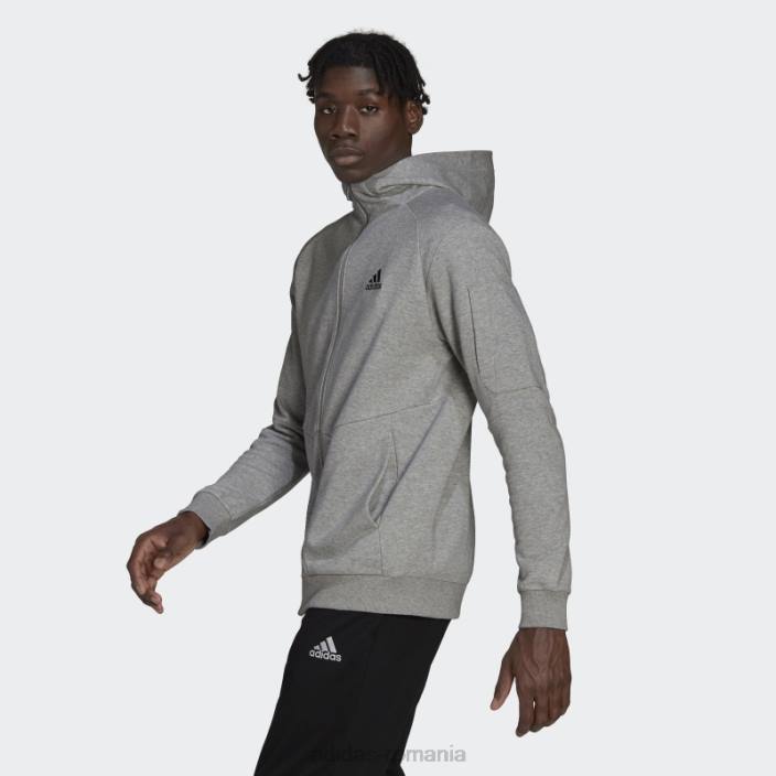 Adidas hanorac gri mediu essentials4gameday cu fermoar complet adidas bărbați gri mediu 2JBN6741