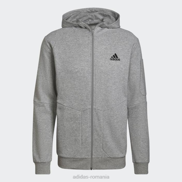 Adidas hanorac gri mediu essentials4gameday cu fermoar complet adidas bărbați gri mediu 2JBN6741