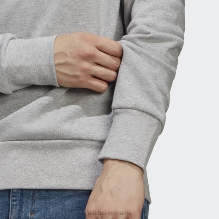 Adidas hanorac gri mediu essentials french terry logo mare adidas bărbați gri mediu 2JBN5991