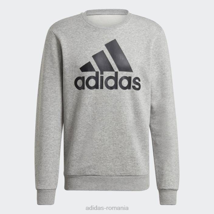 Adidas hanorac gri mediu essentials logo mare adidas bărbați gri mediu/negru 2JBN6273