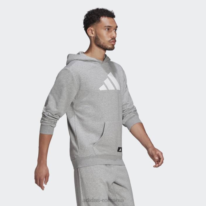 Adidas hanorac gri mediu future icons bărbați gri mediu 2JBN6287