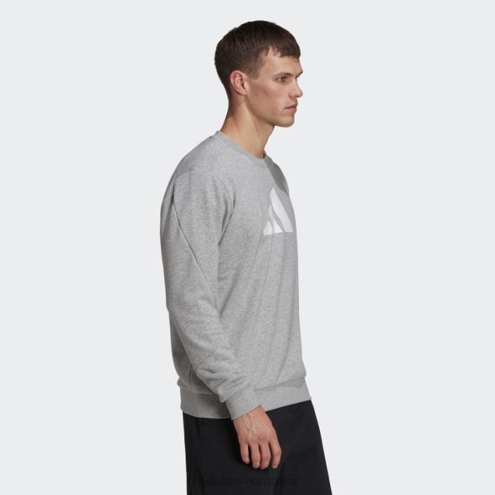 Adidas hanorac gri mediu future icons crew bărbați gri mediu 2JBN6964
