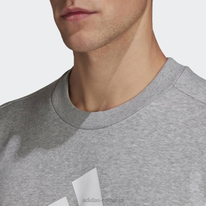 Adidas hanorac gri mediu future icons crew bărbați gri mediu 2JBN6964