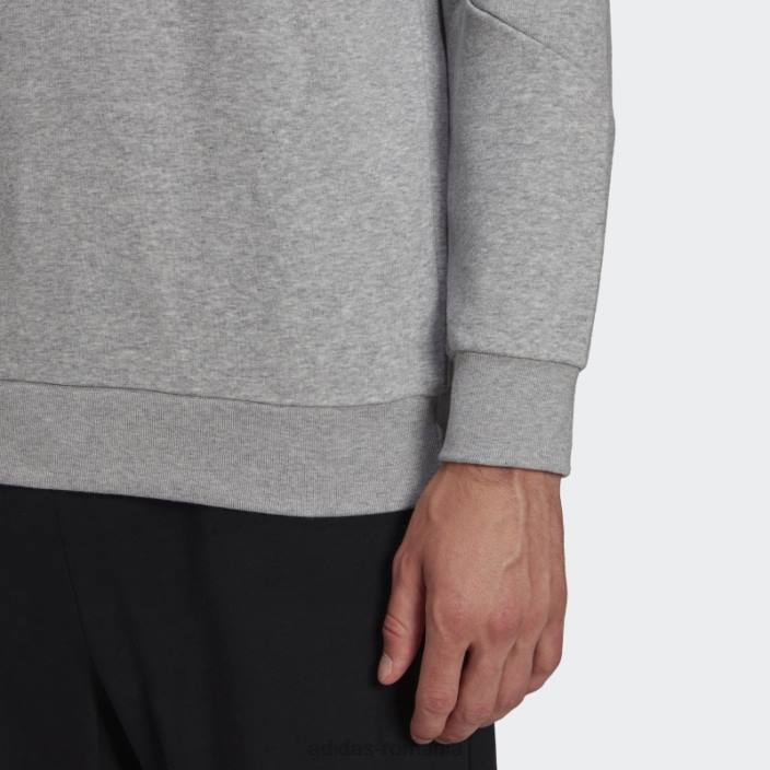 Adidas hanorac gri mediu future icons crew bărbați gri mediu 2JBN6964