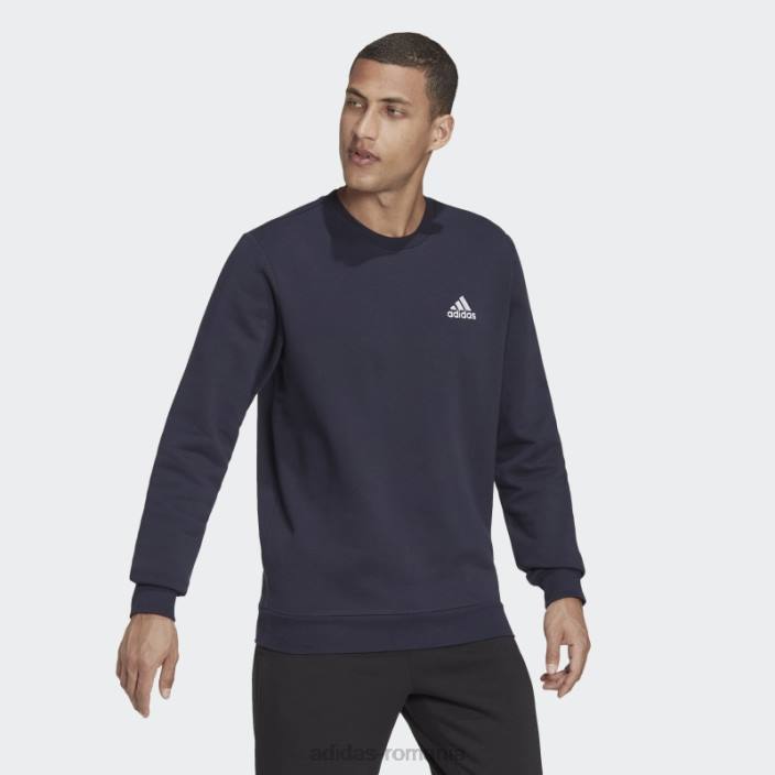 Adidas hanorac ink essentials fleece bărbați cerneală/alb 2JBN6292