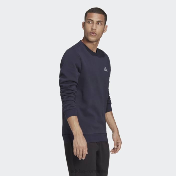 Adidas hanorac ink essentials fleece bărbați cerneală/alb 2JBN6292