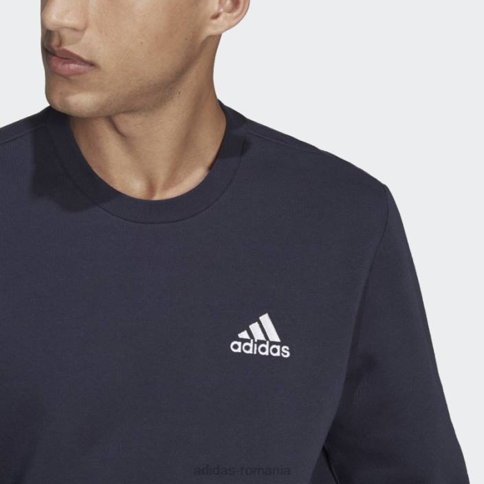 Adidas hanorac ink essentials fleece bărbați cerneală/alb 2JBN6292