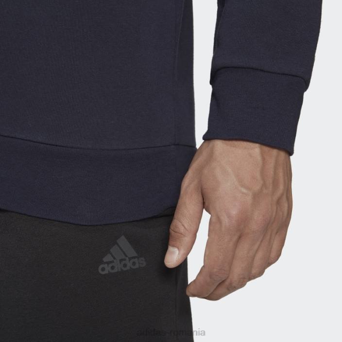 Adidas hanorac ink essentials fleece bărbați cerneală/alb 2JBN6292