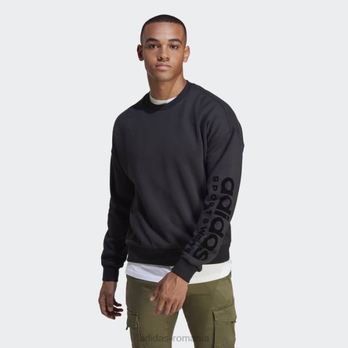 Adidas hanorac lounge fleece negru adidas bărbați negru 2JBN4980
