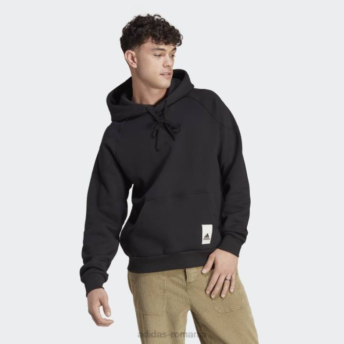 Adidas hanorac lounge fleece negru bărbați negru 2JBN5689
