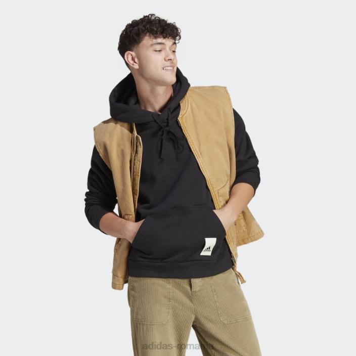 Adidas hanorac lounge fleece negru bărbați negru 2JBN5689