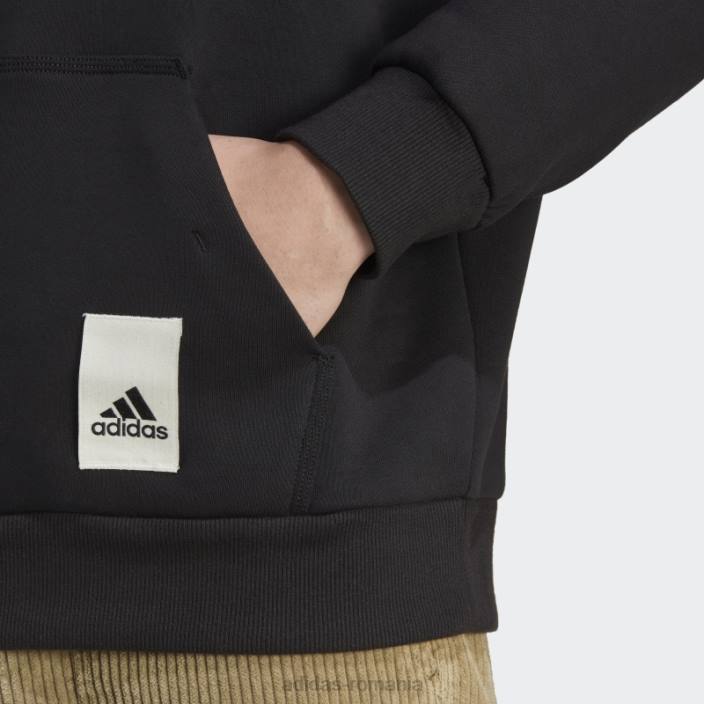 Adidas hanorac lounge fleece negru bărbați negru 2JBN5689