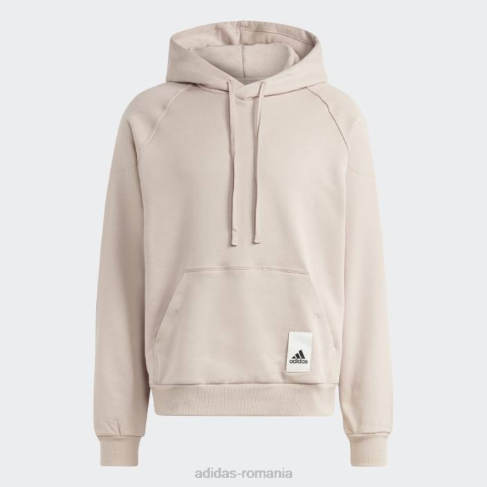 Adidas hanorac lounge fleece taupe bărbați taupe 2JBN5131