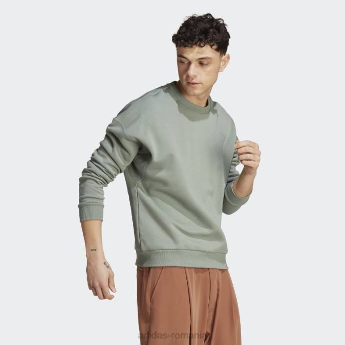Adidas hanorac lounge fleece verde argintiu bărbați verde argintiu 2JBN5569