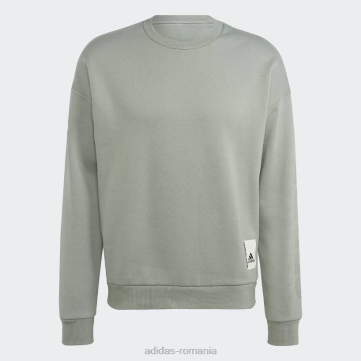 Adidas hanorac lounge fleece verde argintiu bărbați verde argintiu 2JBN5569