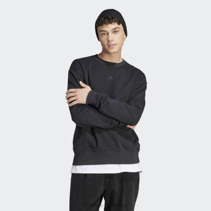 Adidas hanorac negru all szn french terry bărbați negru 2JBN3670